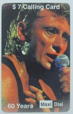 ❤Carte Téléphonique MAXI DIAL JOHNNY HALLYDAY 7$  Edition Limitée 350 Copies