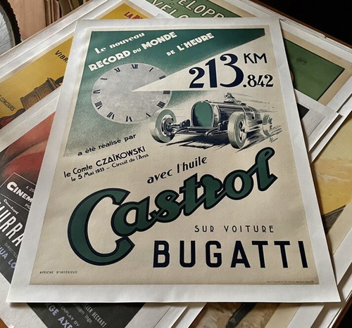 Affiche ancienne bugatti - affiche, ancienne,