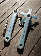 Manivelles pédalier Shimano Dura Ace FC-7402 crankset arms 175 mm english thread