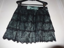 Jupe Noir Turquoise Dentelle