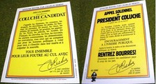 2 Affiches COLUCHE Président présidentielle 1981