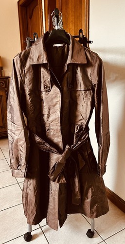 Trench satiné marron - , t42