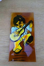 Carreau de Céramique "Vallauris" par Raymonde Leduc ? | Enfant à la Guitare |