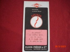 ANCIEN   DEPLIANT   PUBLICITAIRE   ENSILEUSE  ET HACHE PAILLE   KUHN  SPEISER