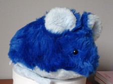 SOURIS BLEUE PORTE PYJAMA PELUCHE VINTAGE TIENO THIENNOT MADE IN FRANCE 30CM