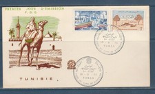 Amt/  Tunisie  enveloppe   1er jour foire aux tapis de Kairouan   1960