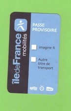 carte / Pass Navigo provisoire