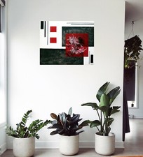 Tableau abstrait acrylique