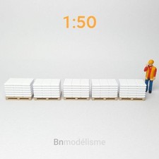 Lot 5 Palettes Sacs Plats 1/50 Diorama Chantier Décor Agricole Travaux Transport