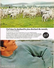PUBLICITE ADVERTISING 055  1967  GEF  pulls homme en laine SHETLAND