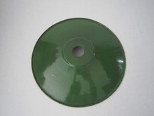 ABAT JOUR ATELIER INDUSTRIEL VINTAGE METAL  EMAILLE VERT ET BLANC