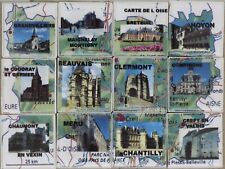 rare BOULANGERIE BENOIT SAVARY CARTE DE L'OISE FEVE TIMBRE CERAMIQUE 2D AU CHOIX