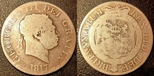 Royaume-Uni -  George III - 1/2 crown argent 1817 ! KM#672