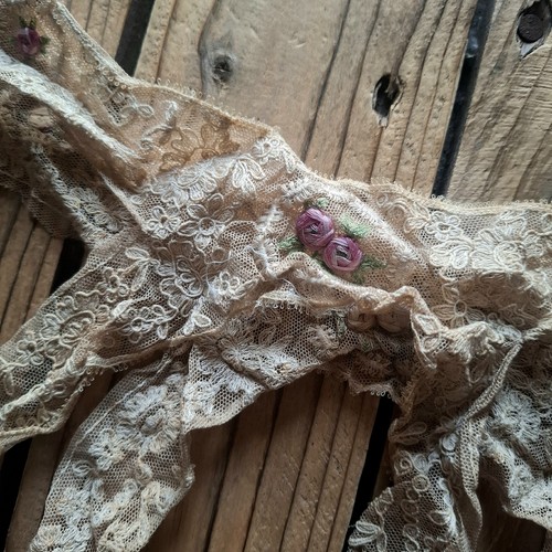 Antique french wedding garter - french,