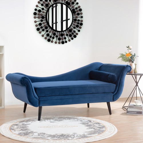 Chaise lounge with scroll arm - lounge,