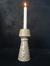 ancien bougeoir céramique design dlg Vallauris La Roue rétro vintage 60 70's