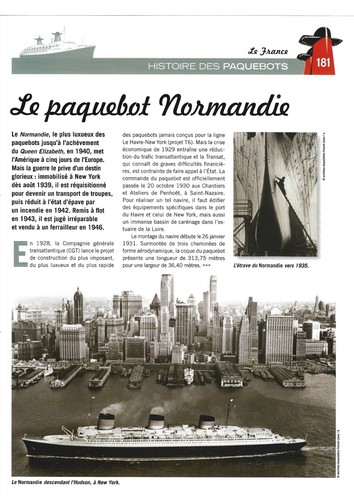 Paquebot normandie pages - normandie,
