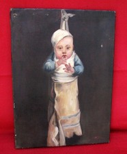 HST PEINTURE XIX ème LE NOURRISSON / Bébé Louis Deschamps