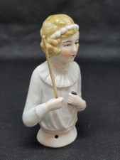 Ancienne demi figurine porcelaine Allemande communiante boite dragée bonbonnière