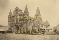 POITIERS Notre-Dame-la-Grande vers 1880 carriole Vienne 86