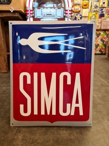 Plaque émaillée simca - émaillée,