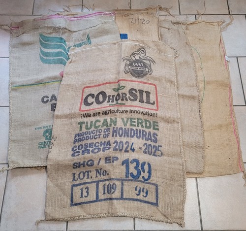 Lot sacs café toile jute - sacs,