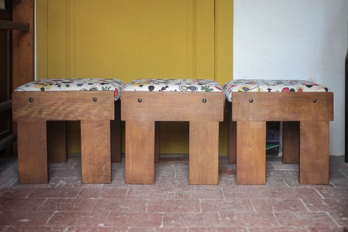 Lot tabourets bois - lot,