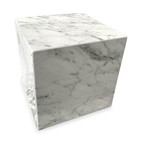 Cube marbre blanc - marbre,