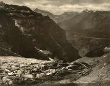 suisse, Eisergletscher, Blick Gegen Müren  Vintage print Photomécanique  20x