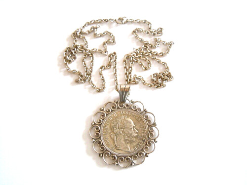 Pendentif argent pièce - pendentif,