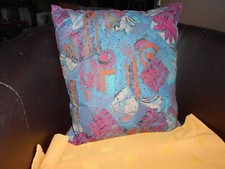 coussin vintage imprimé 