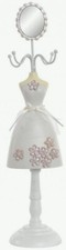 Buste porte bijoux mannequin robe et miroir - présentoir collier bracelet bague