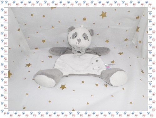 Doudou plat panda ours - -,