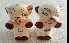 Vintage Cool Cats Salt and