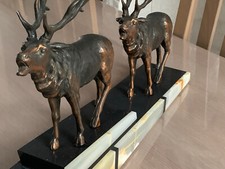 Sculpture Art Déco Régule Patiné Bronze, Cerf