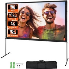 VEVOR Écran de Projection sur Pied Portable 100 pouces 16:9 pour Vidéoprojecteur