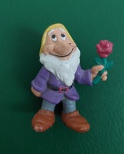 Mini figurine 7 nains TIMIDE Rose Blanche Neige Disney Bullyland Vintage