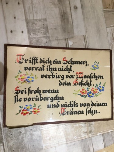 Sous verre ancien dicton - ancien,