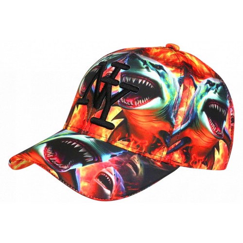 Casquette requin orange feu - casquette,