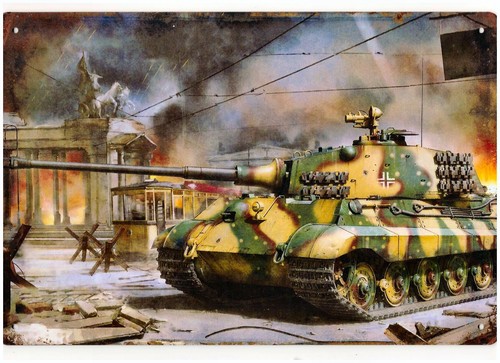 Plaque metal char combat - char, de