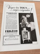 Publicité de 1934 FRIGECO