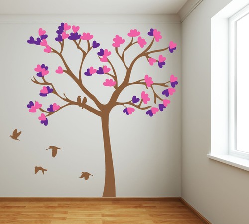 Wall art tree - lrg, mirr