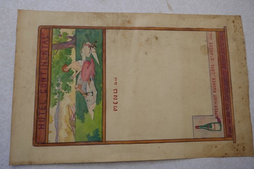 Grand menu ancien original - grand,