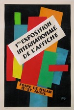 AFFICHE ANCIENNE MAGA 1 ERE EXPOSITION INTERNATIONALE DE L AFFICHE MILAN ci-1930