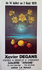 AFFICHE EXPOSITION XAVIER DEGANS 1979 GALERIE ARIANE LA BAULE (75)