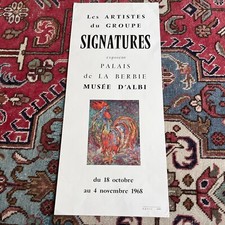 HENRY D’ ANTY Le Coq AFFICHE Expo Les Artistes Du Groupe Signatures  ALBI 1968