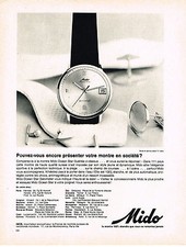 PUBLICITE ADVERTISING 054  1964  MIDO  montre  étanche   OCEAN STAR