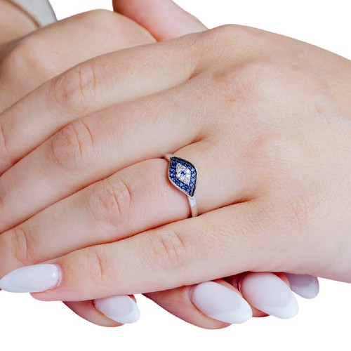 Bague argent sterling - en,