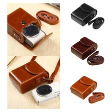 Étui pour appareil photo tendance en cuir PU, sac bandoulière léger de