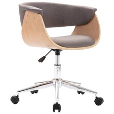 Chaise fauteuil siège pivotante de bureau informatique étude bois courbé et tis